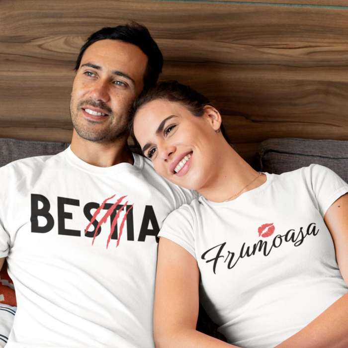 Set 2 Tricouri Cuplu Personalizate - Frumoasa si Bestia   [1]