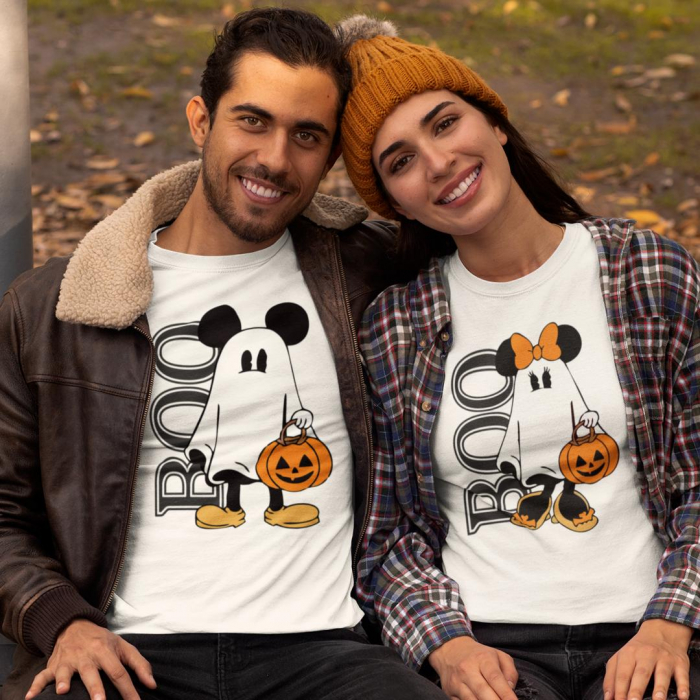 Set 2 Tricouri Cuplu Personalizate Halloween - Boo Mickey & Minnie   [1]