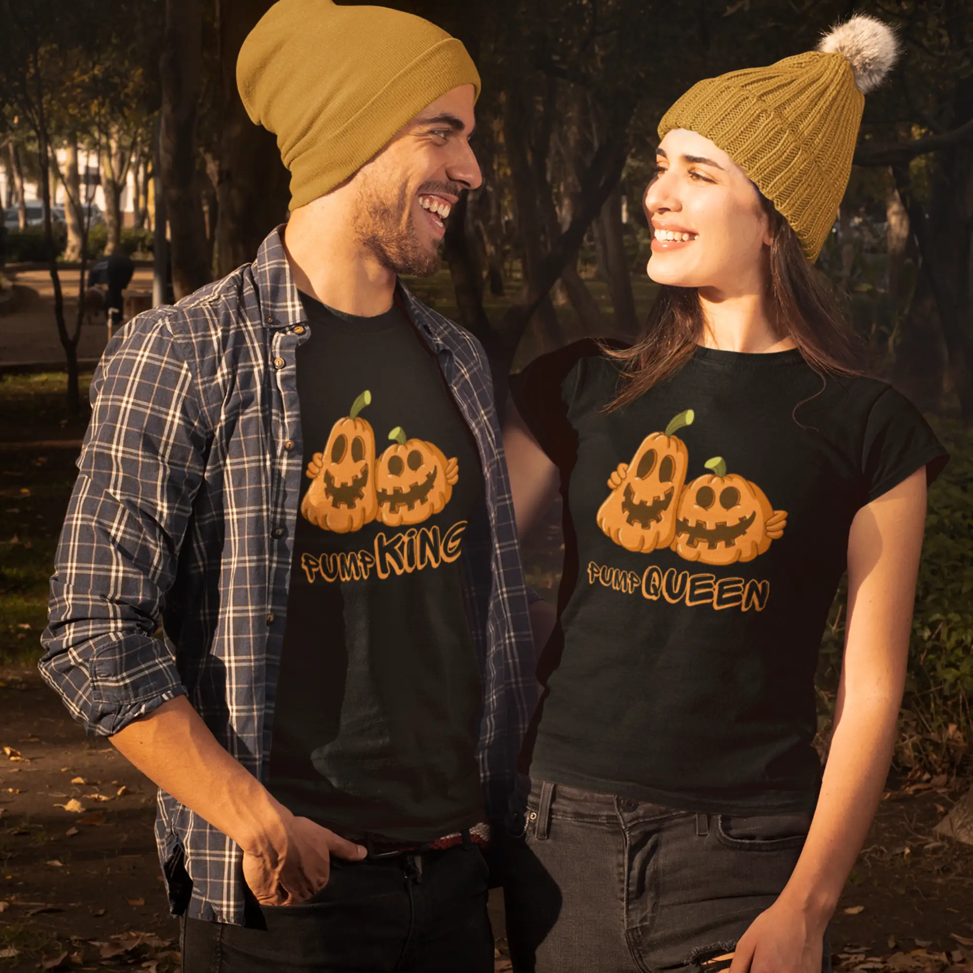 Set 2 Tricouri Cuplu Personalizate Halloween - PumpKing / PumpQueen   [1]