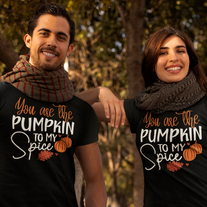 Set 2 Tricouri Cuplu Personalizate Halloween - You are the pumpkin to my spice   [1]