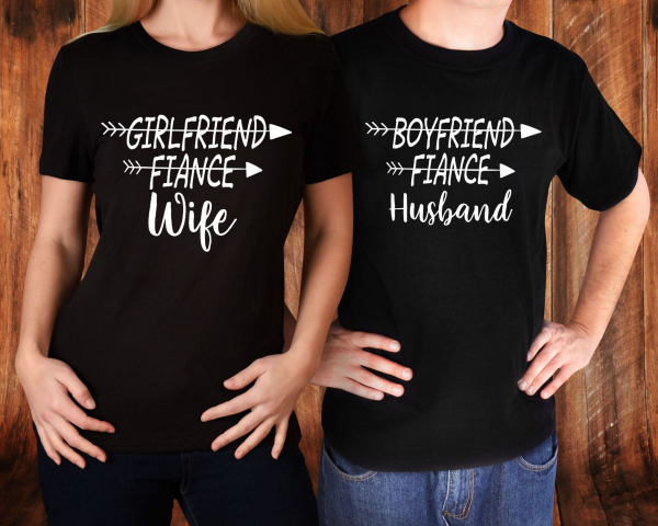 Set 2 Tricouri Cuplu Personalizate - Husband And Wife   [2]