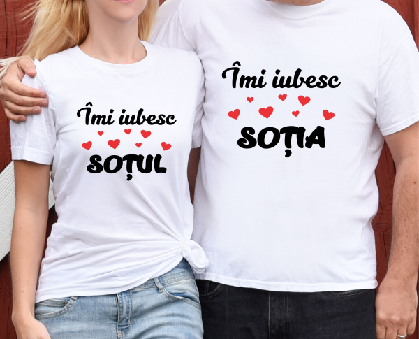 Set 2 Tricouri Cuplu Personalizate - Imi Iubesc Sotul / Imi Iubesc Sotia   [3]