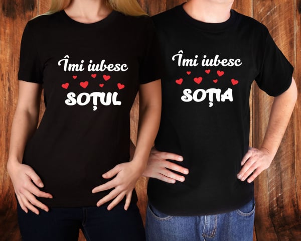 Set 2 Tricouri Cuplu Personalizate - Imi Iubesc Sotul / Imi Iubesc Sotia   [2]