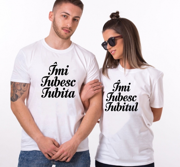 Set 2 Tricouri Cuplu Personalizate - Imi iubesc Iubitul / Iubita   [3]