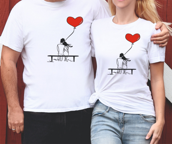 Set 2 Tricouri Cuplu Personalizate - Iubiti Pe Banca   [2]