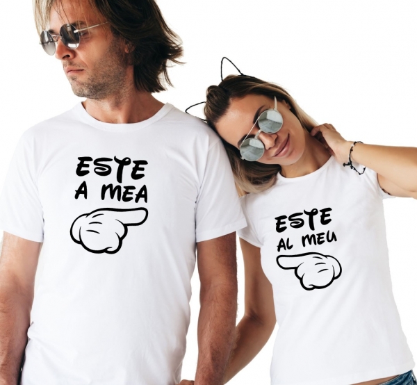 Set 2 Tricouri Cuplu Personalizate - Este al meu / Este a mea   [3]
