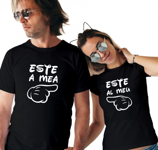 Set 2 Tricouri Cuplu Personalizate - Este al meu / Este a mea   [2]