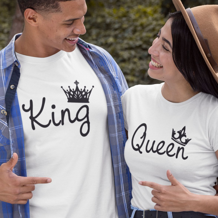 Tricouri Cuplu Personalizate - King and Queen 2 [1]