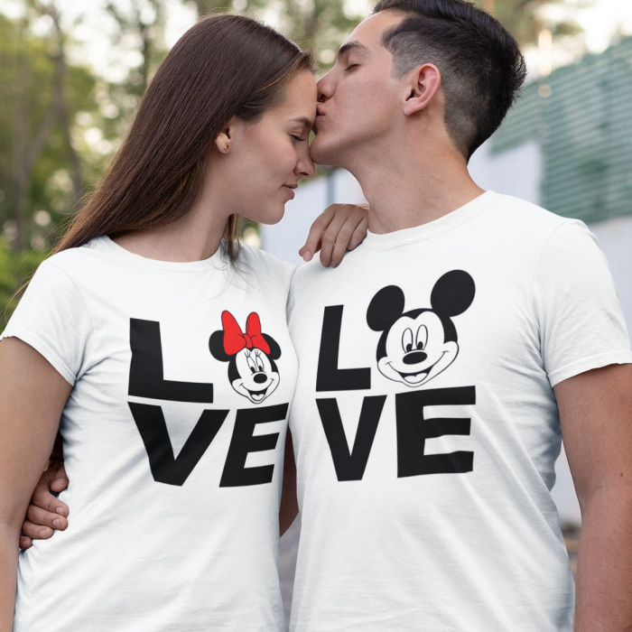 Tricouri Cuplu Personalizate Love - Mickey si Minnie [1]