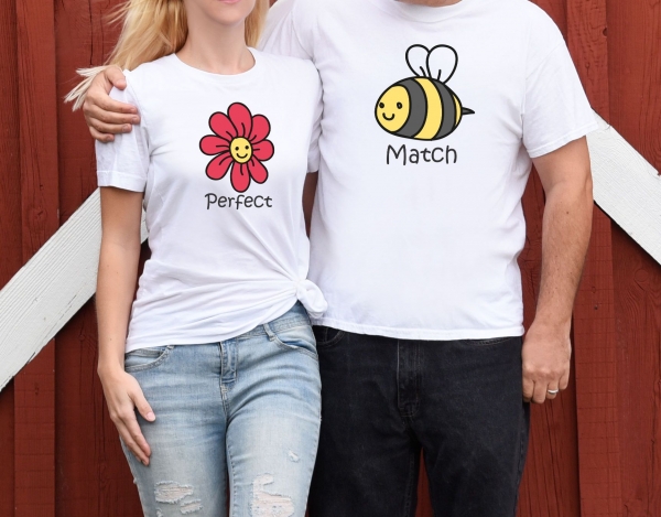 Set 2 Tricouri Cuplu Personalizate - Perfect Match   [2]