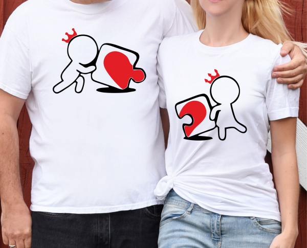 Set 2 Tricouri Cuplu Personalizate - Perfect Match   [3]