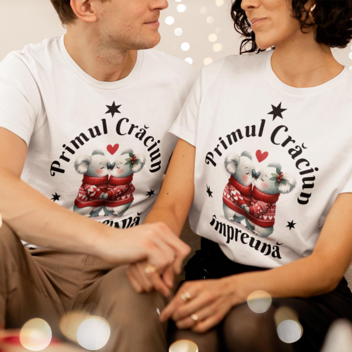Set 2 Tricouri Cuplu Personalizate - Primul craciun impreuna Koala   [2]