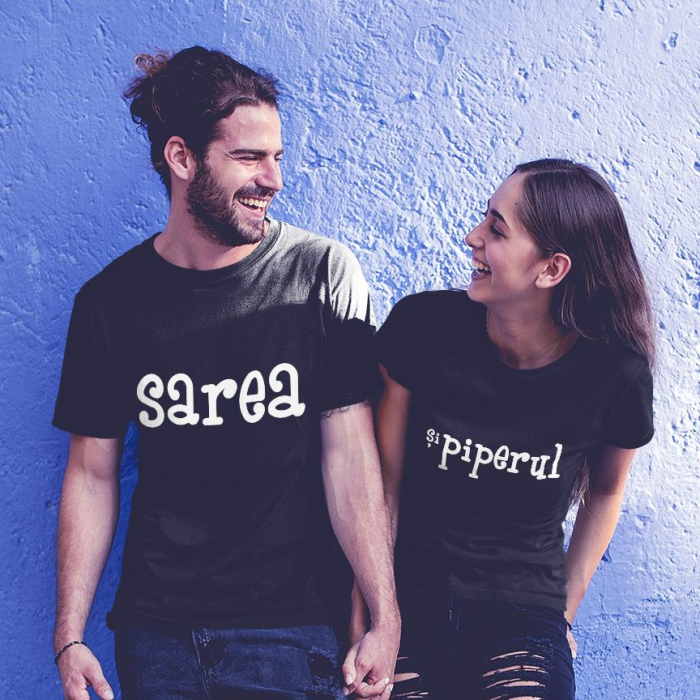 Set 2 Tricouri Cuplu Personalizate - Sarea Si Piperul   [2]
