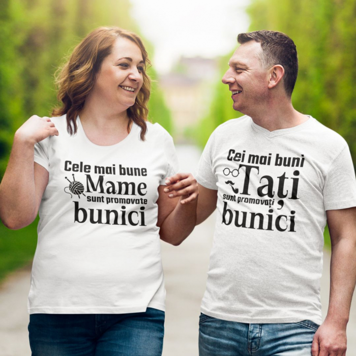 Set 2 Tricouri Personalizate - Cei mai buni parinti sunt promovati bunici 2 [2]