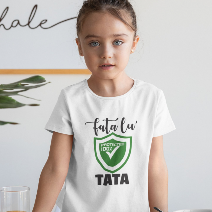 Set 2 Tricouri Personalizate - Fata lu tata 100% protejata   [2]