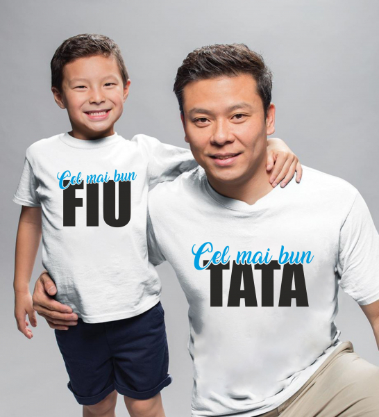 Set 2 Tricouri Personalizate - Cel Mai Bun Tata Si Fiu   [2]