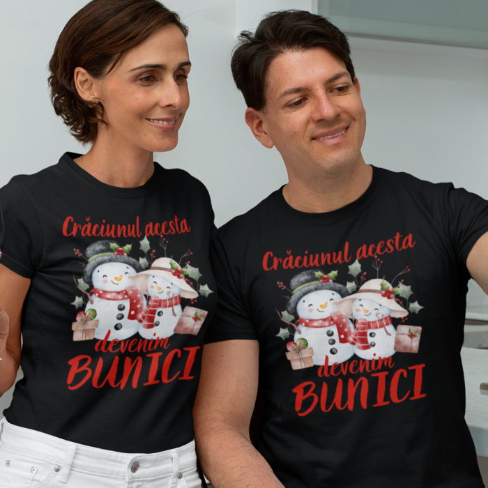 Set 2 Tricouri Personalizate - Craciunul acesta devenim bunici   [2]