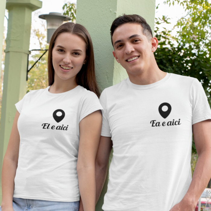Set 2 Tricouri Personalizate Cuplu - El / Ea este aici la inima   [1]