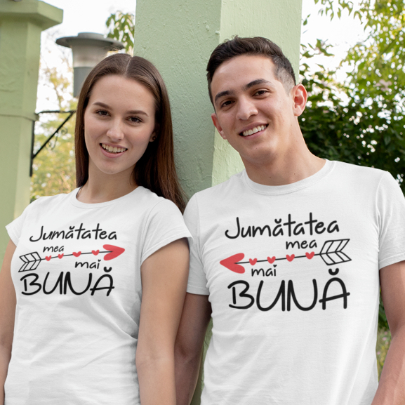Set 2 Tricouri Personalizate Cuplu - Jumatatea mea mai buna   [2]