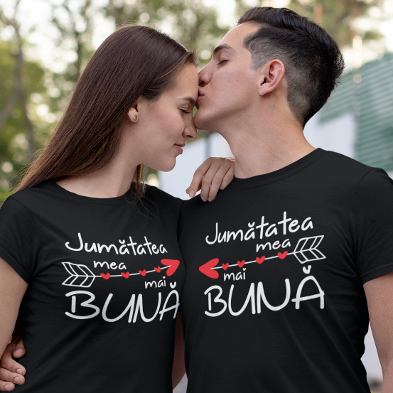 Set 2 Tricouri Personalizate Cuplu - Jumatatea mea mai buna   [1]
