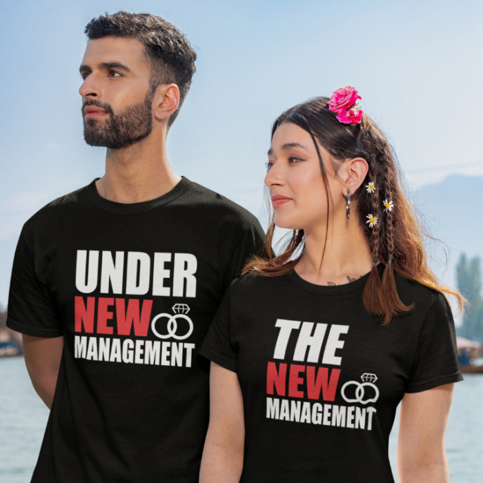 Set 2 Tricouri Personalizate Cuplu - Under new management The new management   [1]