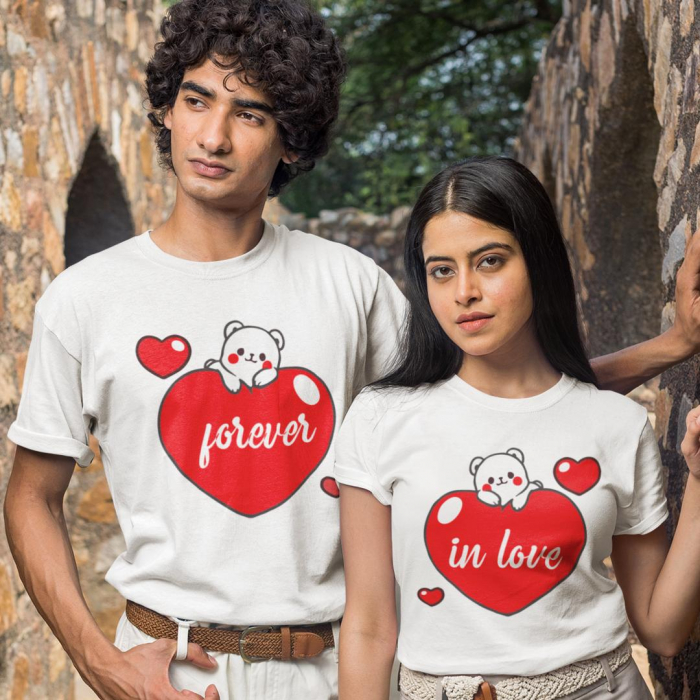 Set 2 Tricouri Personalizate - Forever in love   [1]