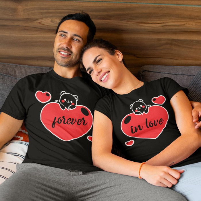 Set 2 Tricouri Personalizate - Forever in love   [2]