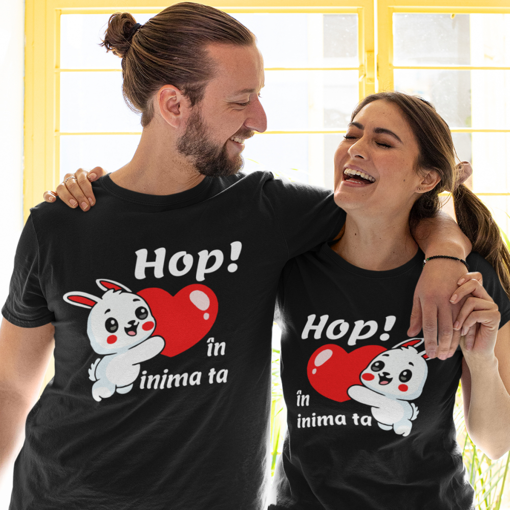 Set 2 Tricouri Personalizate - Hop! ... in inima ta   [2]