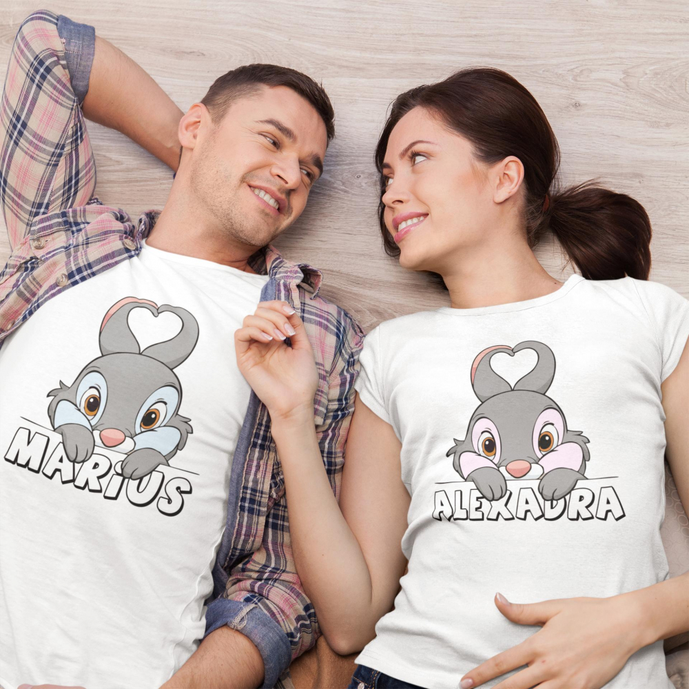 Set 2 Tricouri Personalizate - Iepuras + nume   [1]