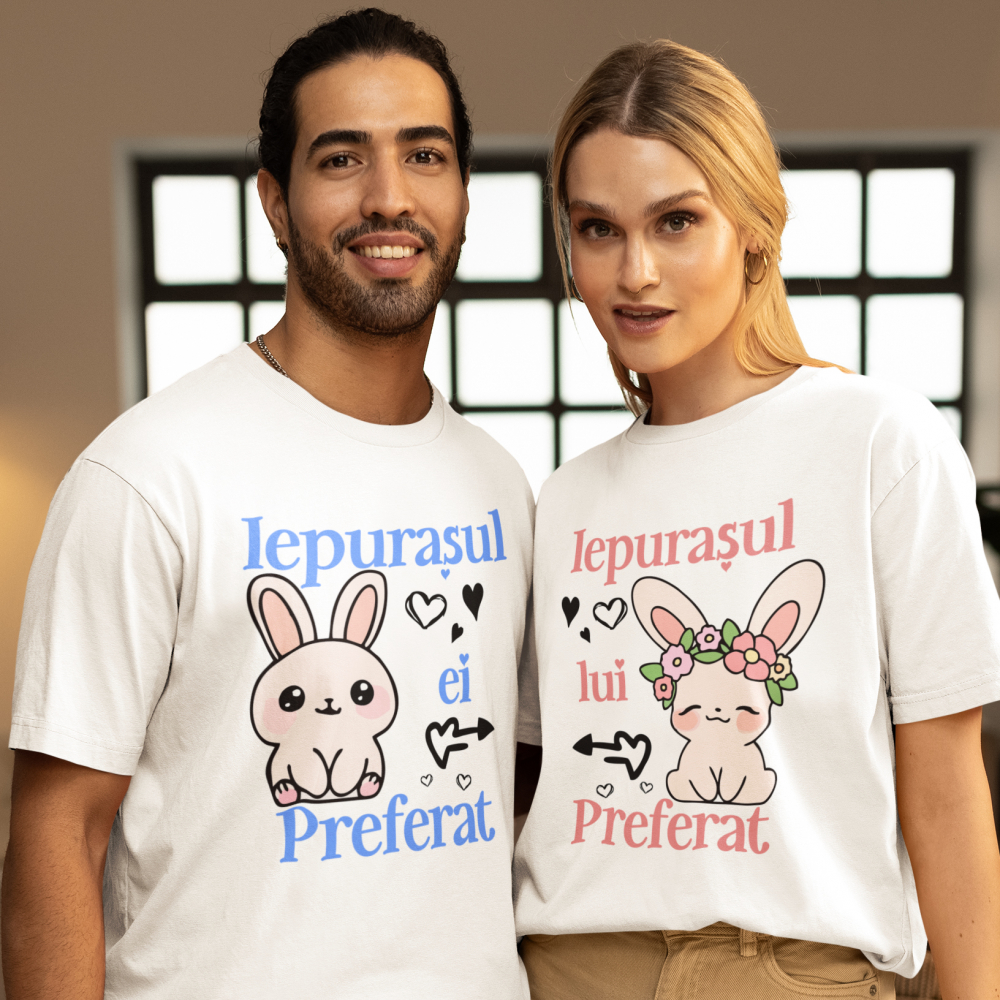 Set 2 Tricouri Personalizate - Iepurasul lui/ei Preferat   [1]