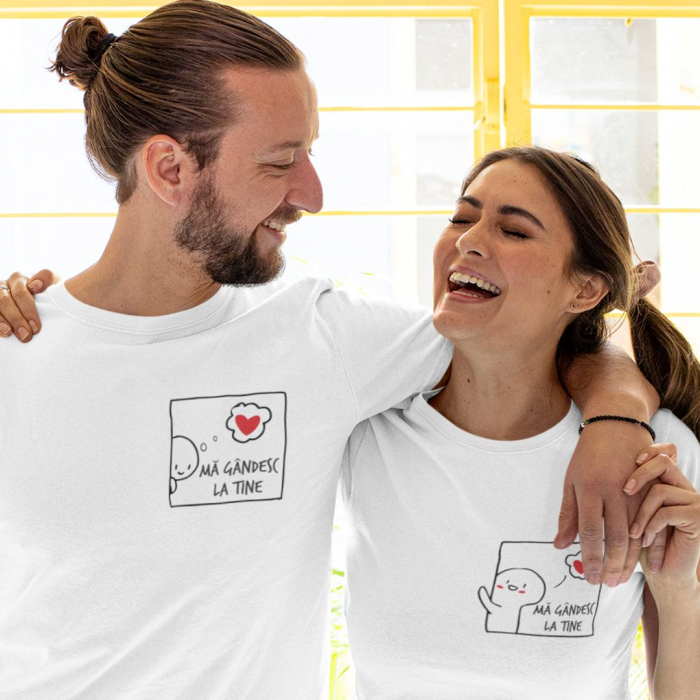 Set 2 Tricouri Personalizate - Ma gandesc la tine   [1]