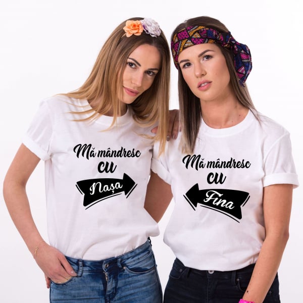 Set 2 Tricouri Personalizate - Ma Mandresc Cu Nasa / Fina   [2]