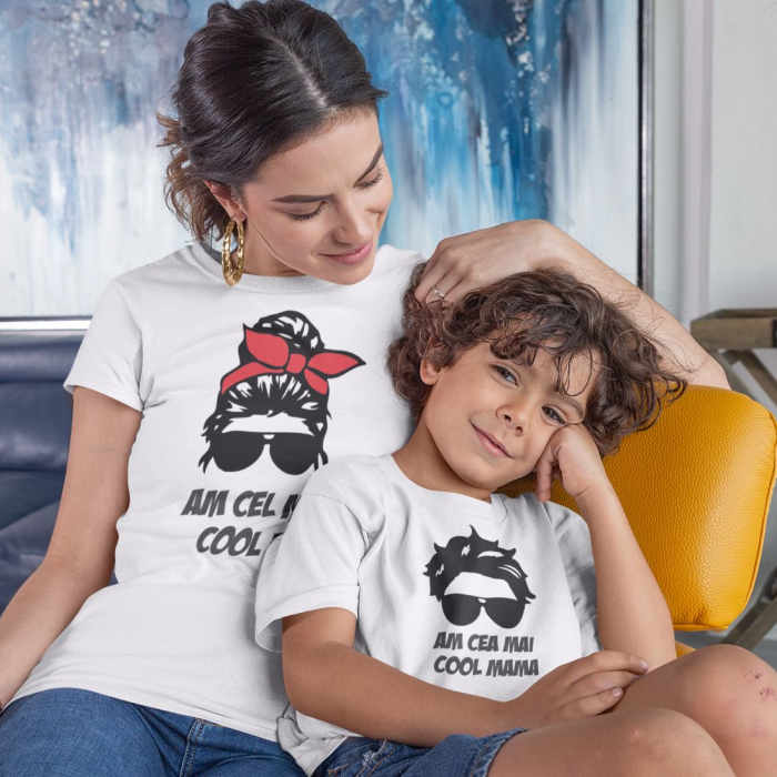 Set 2 Tricouri Personalizate - Mama Cool si Fiu Cool   [3]