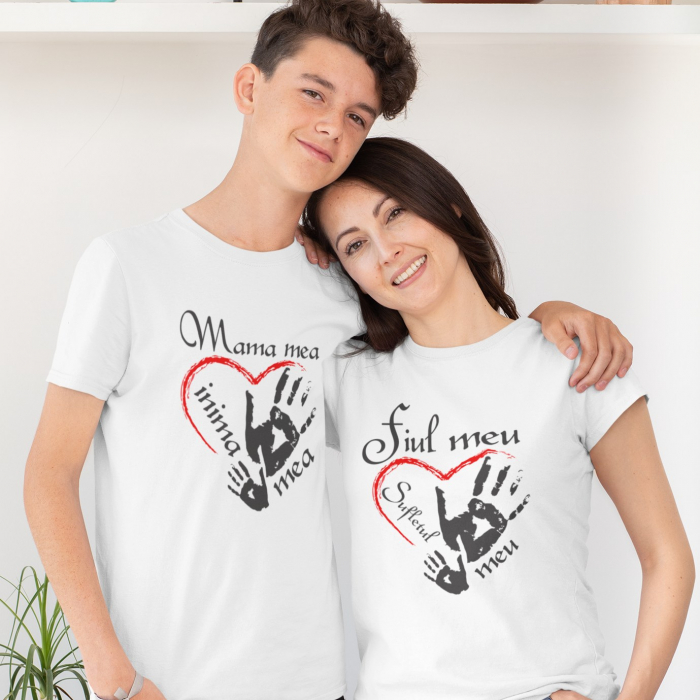 Set 2 Tricouri Personalizate Mama si Fiu - Inima mea  sufletul meu   [2]