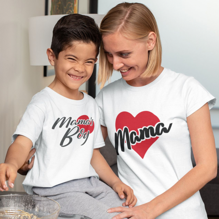 Tricouri Personalizate Mama si Fiu - Mama's Boy [2]