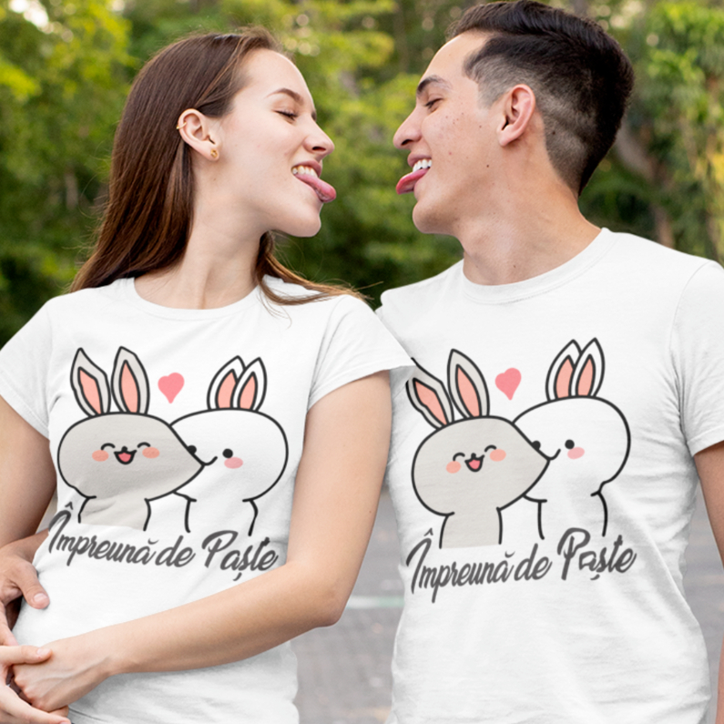 Set 2 Tricouri Personalizate - Impreuna de Paste   [1]