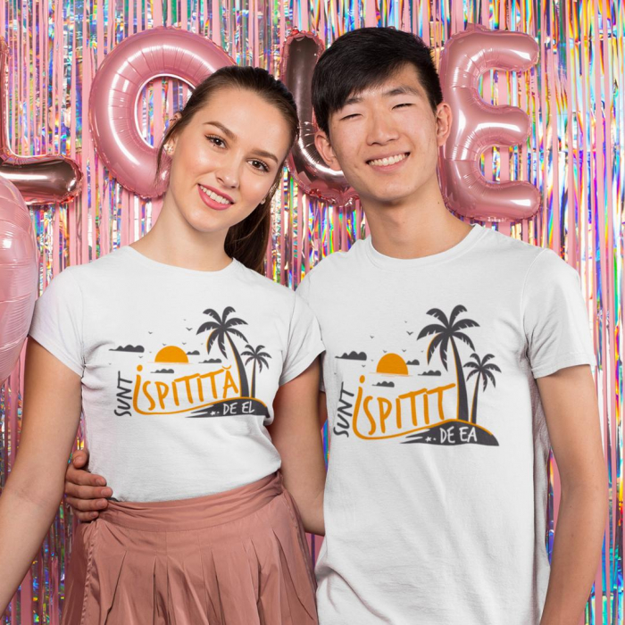 Set 2 Tricouri Personalizate - Sunt ispitit de ea/ Sunt ispitita de el   [2]