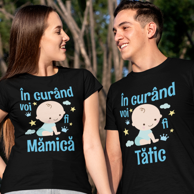 Set 2 Tricouri Personalizate - Viitori parinti bebe baietel   [1]