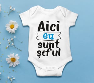 Body Si Tricouri Copii - Body Personalizat - Aici Eu Sunt Seful