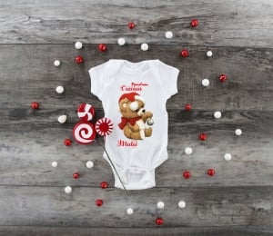 Body Si Tricouri Copii - Body Personalizat Craciun - Primul Meu Craciun Ursulet