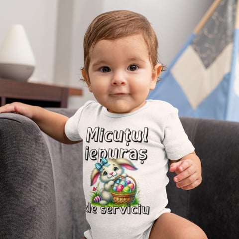 Body Si Tricouri Copii - Body Personalizat - Micutul iepuras de serviciu