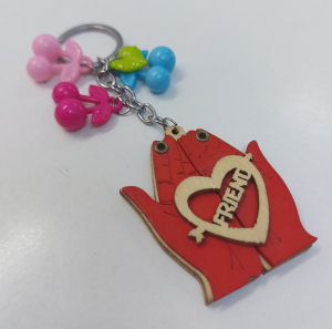 Breloc Personalizat Insertie Foto Lemn Friends [1]