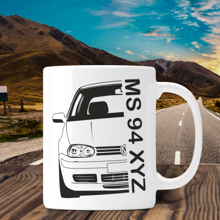 Cani personalizate - Cana Auto Personalizata - Golf 4 Cu Nume Sau Numar