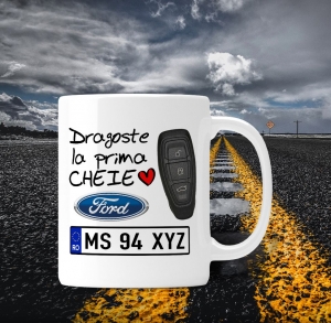 Cani personalizate - Cana personalizata Auto Ford - Dragoste La Prima Cheie