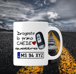 Cana personalizata Auto Audi - Dragoste La Prima Cheie