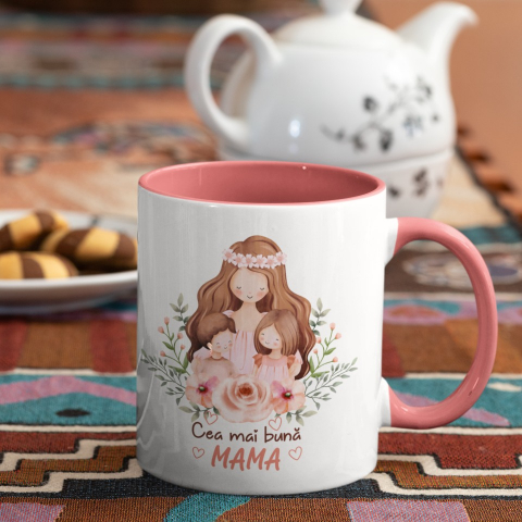 Cana personalizata - Cea mai buna mama de baiat si fata
