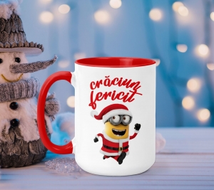Cani de Craciun - Cana Personalizata Craciun - Minion