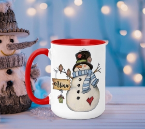 Cani de Craciun - Cana Personalizata Craciun - Om De Zapada + Nume