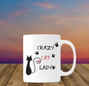 Cadouri De Sezon - Cana personalizata - Crazy Cat Lady 2