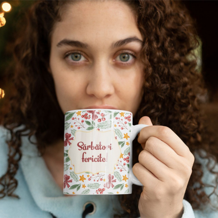 Cana Personalizata De Craciun Cu Poza - Sarbatori fericite [1]